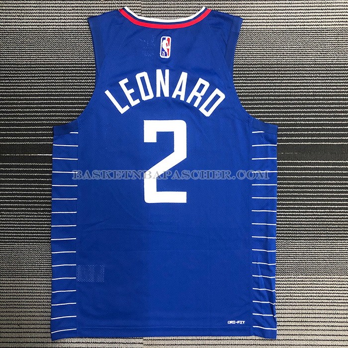 Maillot Los Angeles Clippers Kawhi Leonard NO 2 Icon 2020-21 Authentique Bleu